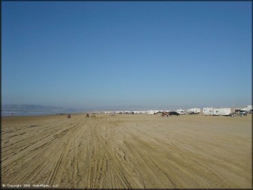 RV Trailer Staging Area and Camping at Oceano Dunes SVRA Dune Area