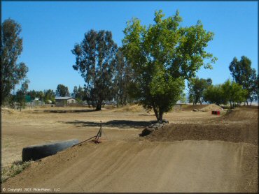 A trail at Cycleland Speedway Track