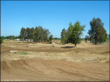 A trail at Cycleland Speedway Track