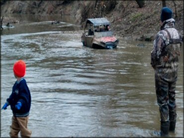 OHV crossing some water at Hillarosa ATV Park Trail
