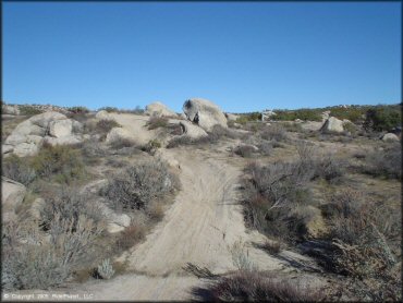 Example of terrain at Lark Canyon OHV Area Trail