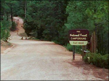 Forest Service signage for campground.
