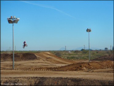 Honda CRF Dirtbike jumping at Motogrande MX Track