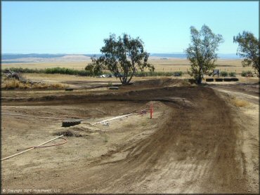 Terrain example at Cycleland Speedway Track