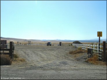 RV Trailer Staging Area and Camping at San Luis Reservoir State Recreation Area Trail