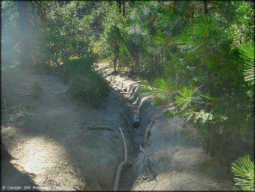 Example of terrain at Miami Creek OHV Area Trail