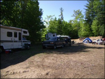 RV Trailer Staging Area and Camping at North Country ATV Association of Eastern NY Trail