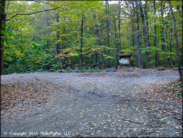 RV Trailer Staging Area and Camping at Pittsfield State Forest Trail
