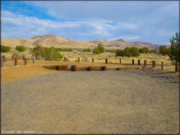 RV Trailer Staging Area and Camping at Fort Sage OHV Area Trail