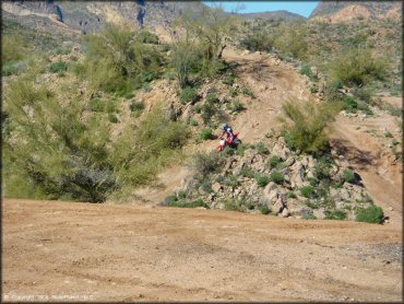 Honda CRF Dirtbike at Bulldog Canyon OHV Area Trail