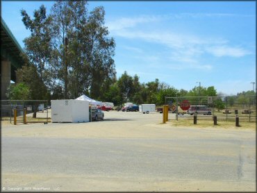 RV Trailer Staging Area and Camping at Riverfront MX Park Track