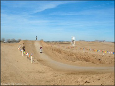 Dirt Bike jumping at Motoland MX Park Track