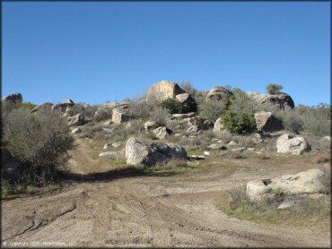 A trail at Lark Canyon OHV Area Trail