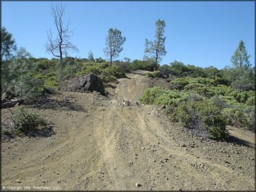 View of 4x4 trail with some light elevation changes.