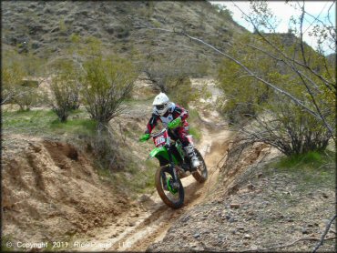 Kawasaki KX Dirtbike at Grinding Stone MX Track