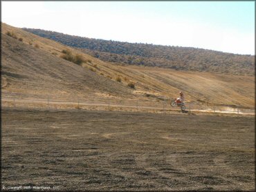 Honda CRF Trail Bike floating the front at Washoe Valley Jumbo Grade OHV Area