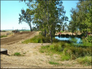 Terrain example at Cycleland Speedway Track