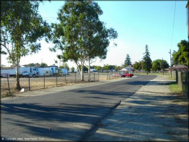 RV Trailer Staging Area and Camping at Madera Fairgrounds Track