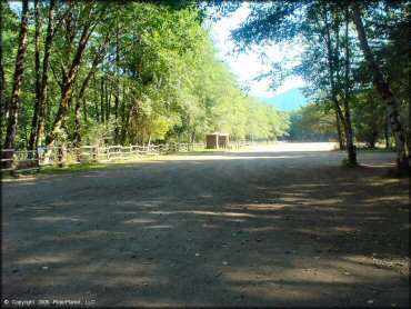 RV Trailer Staging Area and Camping at Diamond Mill OHV Area Trail