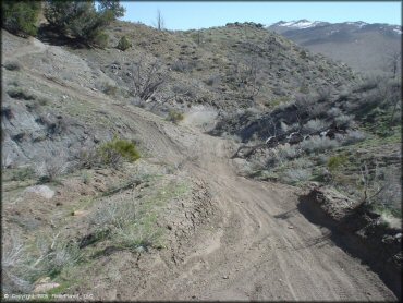 Example of terrain at Moon Rocks Trail