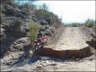 Honda CRF Off-Road Bike at Mescal Mountain OHV Area Trail