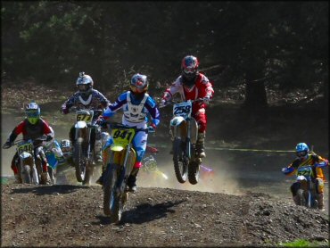 OHV getting air at Echo Valley Farm Motocross Track