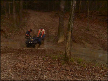 OHV getting wet at Juderman's ATV Park Trail