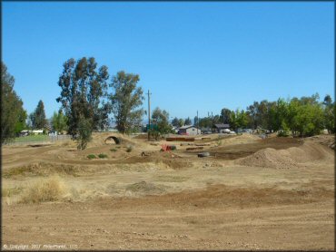 A trail at Cycleland Speedway Track