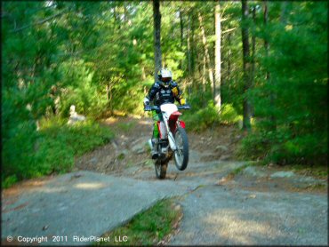 OHV doing a wheelie at F. Gilbert Hills State Forest Trail