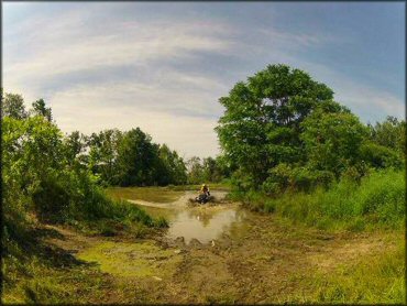 OHV in the water at Hudson Valley Trails