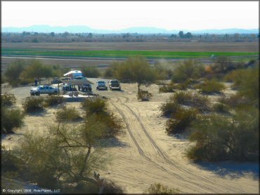 RV Trailer Staging Area and Camping at Ehrenberg Sandbowl OHV Area