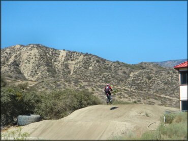OHV catching some air at Quail Canyon Motocross Track
