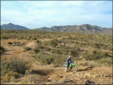 Kawasaki KX Trail Bike at Desert Vista OHV Area Trail