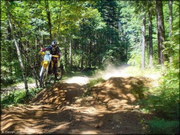 OHV catching some air at Upper Nestucca Motorcycle Trail System