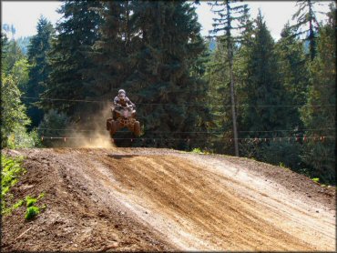 OHV catching some air at Grays Harbor ORV Park OHV Area