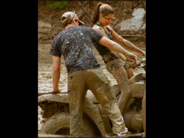 OHV traversing the water at Mettowee Off Road Extreme Park Trail