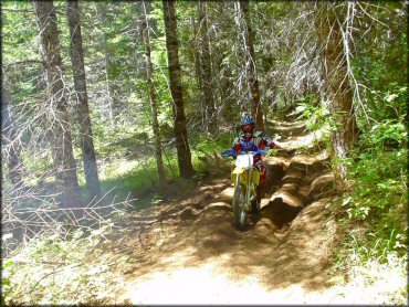 Girl on OHV at Upper Nestucca Motorcycle Trail System