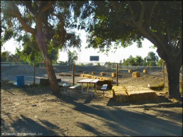 RV Trailer Staging Area and Camping at Madera Fairgrounds Track