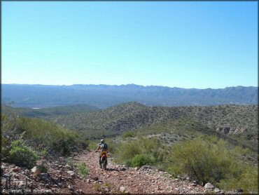 Honda CRF Motorcycle at Mescal Mountain OHV Area Trail