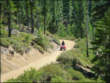 Woman riding a Honda Quad at South Camp Peak Loop Trail