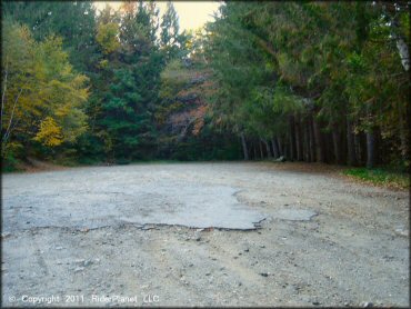 RV Trailer Staging Area and Camping at Pittsfield State Forest Trail