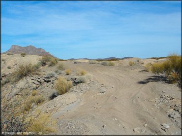 Example of terrain at Hot Well Dunes OHV Area