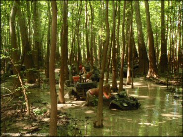 OHV getting wet at ATV Mud Fury Trail