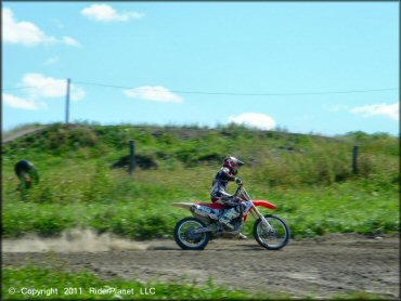 Honda CRF Dirtbike at Frozen Ocean Motorsports Complex Track