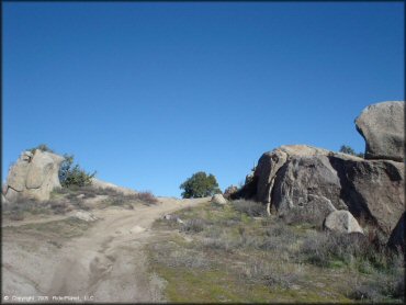 Example of terrain at Lark Canyon OHV Area Trail
