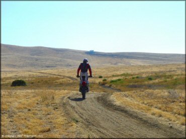 Honda CRF Dirt Bike at San Luis Reservoir State Recreation Area Trail