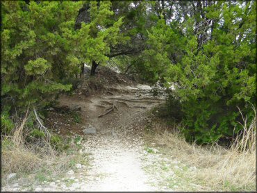 Example of terrain at Emma Long Metropolitan Park Trail