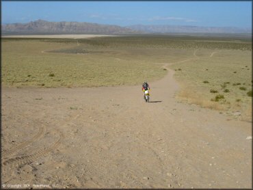 Honda CRF Motorcycle at Jean Roach Dry Lake Bed Trail