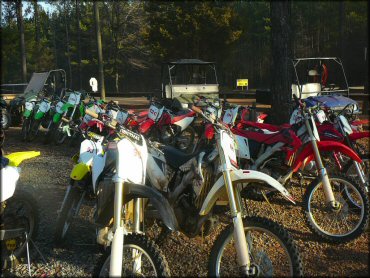 Photo of UTVs and dirt bikes for rent.