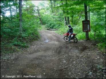 Honda CRF Dirt Bike at Tall Pines ATV Park Trail